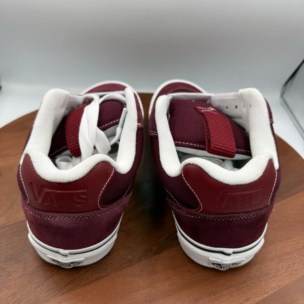 Vans Chukka Push Iconic Shoes Burgandy/White Fat Tongue Unisex Sz M/11.5 -‎ W/13